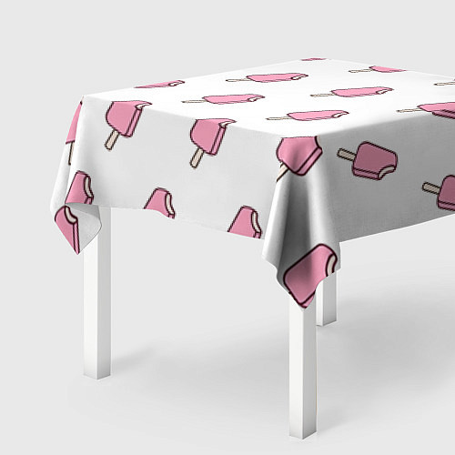 Скатерть для стола Мороженое розовое / 3D-принт – фото 2