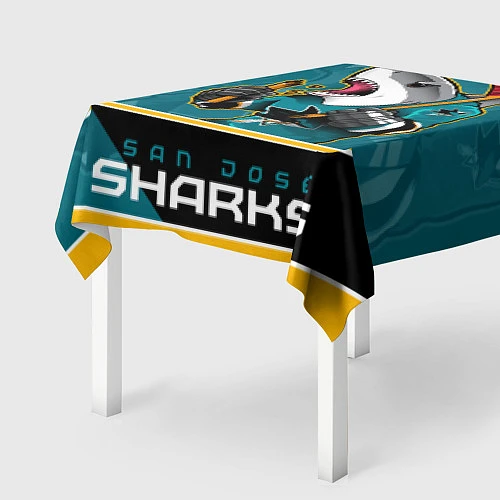 Скатерть для стола San Jose Sharks / 3D-принт – фото 2