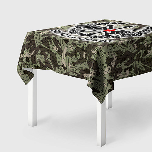 Скатерть для стола Войска связи: камуфляж / 3D-принт – фото 2
