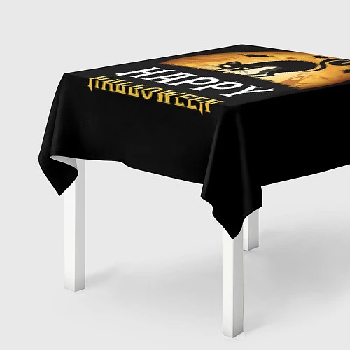 Скатерть для стола Чёрный кот / 3D-принт – фото 2