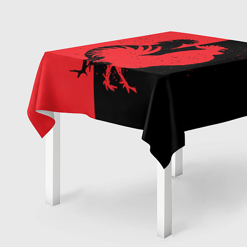 Скатерть для стола Черное и красное / 3D-принт – фото 2