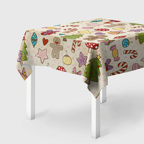 Скатерть для стола Рождественский паттерн / 3D-принт – фото 2