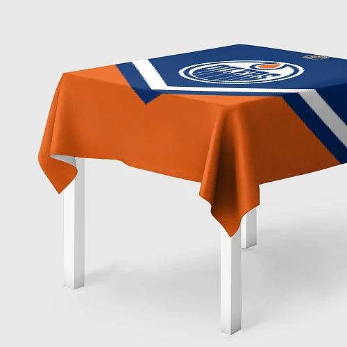Скатерть для стола NHL: Edmonton Oilers / 3D-принт – фото 2