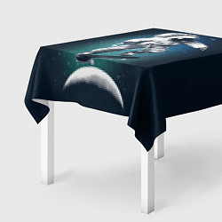Скатерть для стола Космический скейтбординг, цвет: 3D-принт — фото 2