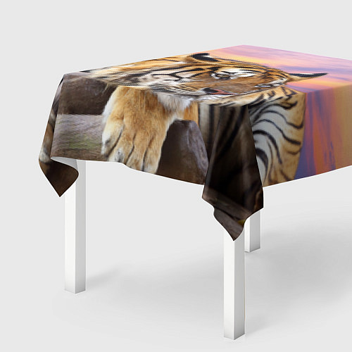 Скатерть для стола Тигр на закате / 3D-принт – фото 2