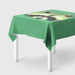 Скатерть для стола Геометрический енот, цвет: 3D-принт — фото 2