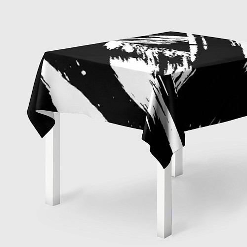 Скатерть для стола Чёрно-белый / 3D-принт – фото 2