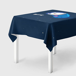 Скатерть для стола Собачка в космосе, цвет: 3D-принт — фото 2