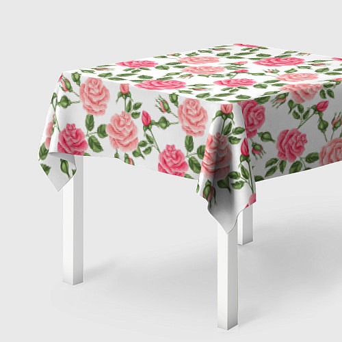 Скатерть для стола Розы Паттерн / 3D-принт – фото 2