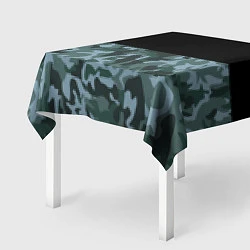 Скатерть для стола Камуфляж: черный/синий, цвет: 3D-принт — фото 2