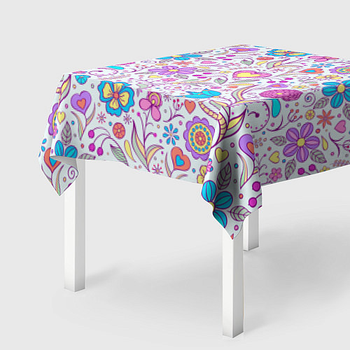 Скатерть для стола Цветочный сад / 3D-принт – фото 2