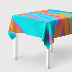 Скатерть для стола Разводы радужные, цвет: 3D-принт — фото 2