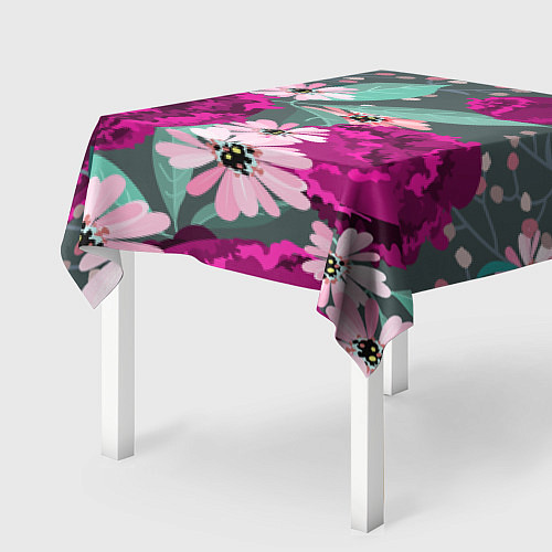Скатерть для стола Осенний цветок / 3D-принт – фото 2