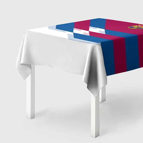 Скатерть для стола Barcelona FC: White style / 3D-принт – фото 2