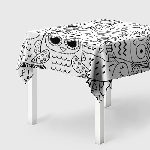 Скатерть для стола Совушки: узор / 3D-принт – фото 2