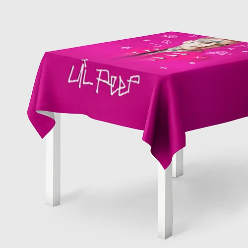 Скатерть для стола Lil Peep: Pink Light / 3D-принт – фото 2