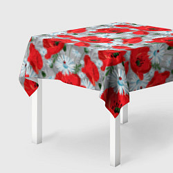 Скатерть для стола Цветущие маки, цвет: 3D-принт — фото 2