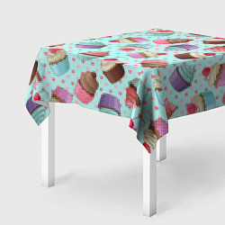Скатерть для стола Милые кексики, цвет: 3D-принт — фото 2