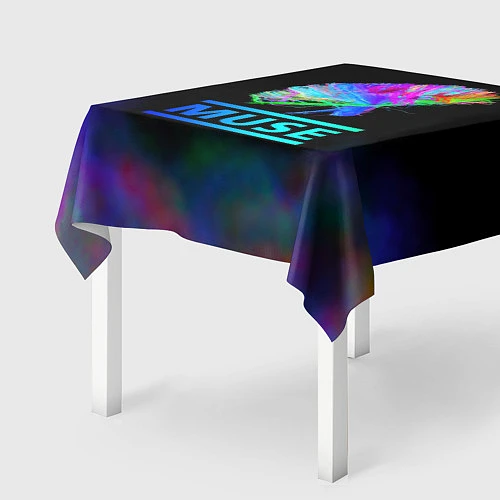 Скатерть для стола Muse: Neon Flower / 3D-принт – фото 2