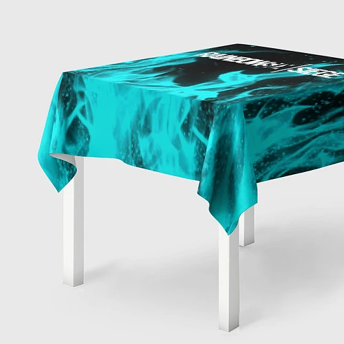 Скатерть для стола R6S: Turquoise Flame / 3D-принт – фото 2