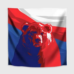 Скатерть для стола Российский медведь, цвет: 3D-принт