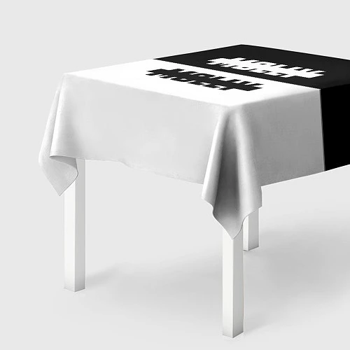 Скатерть для стола Molly: Black & White / 3D-принт – фото 2
