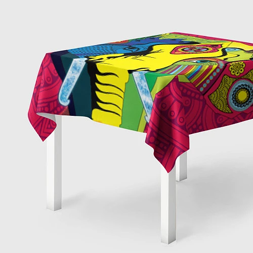Скатерть для стола Индийский слон / 3D-принт – фото 2