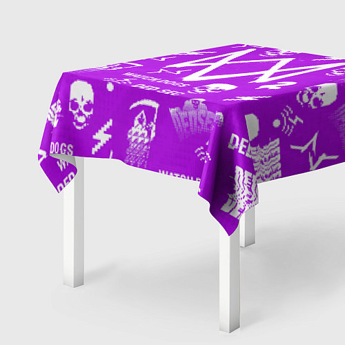 Скатерть для стола Watch Dogs 2: Violet Pattern / 3D-принт – фото 2