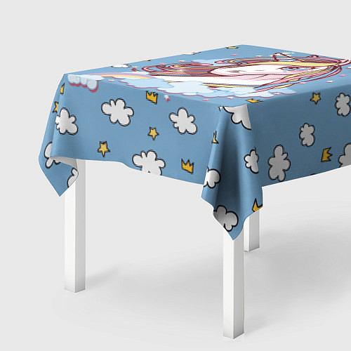 Скатерть для стола Единорог на облаках / 3D-принт – фото 2