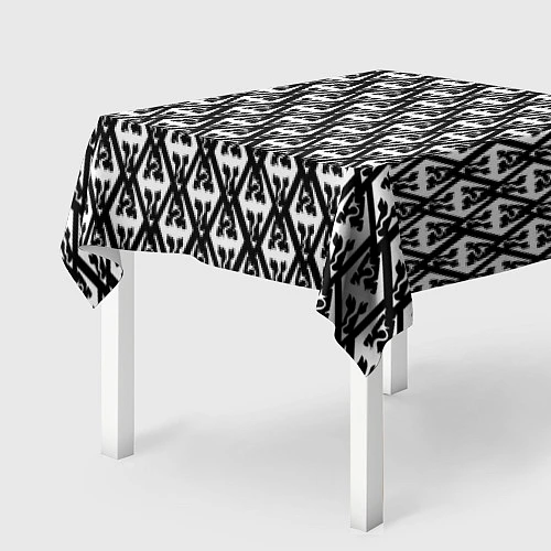 Скатерть для стола TES: White Pattern / 3D-принт – фото 2
