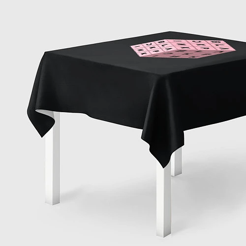 Скатерть для стола Black Pink Cube / 3D-принт – фото 2