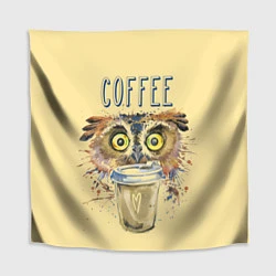 Скатерть для стола Owls like coffee, цвет: 3D-принт