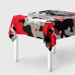 Скатерть для стола Khabib Nurmagomedov: Red Camo, цвет: 3D-принт — фото 2