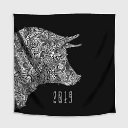 Скатерть для стола Черная свинья 2019, цвет: 3D-принт