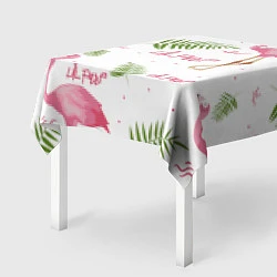 Скатерть для стола Lil Peep: Pink Flamingo, цвет: 3D-принт — фото 2