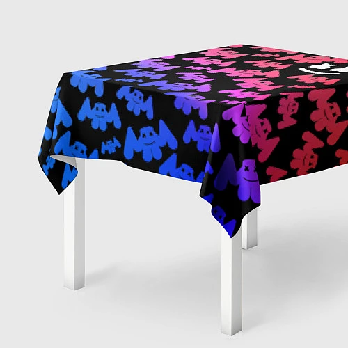 Скатерть для стола Marshmello: Pink & Violet / 3D-принт – фото 2