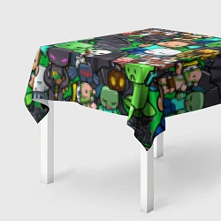 Скатерть для стола Жители Майнкрафт, цвет: 3D-принт — фото 2