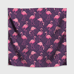 Скатерть для стола Фиолетовые фламинго, цвет: 3D-принт