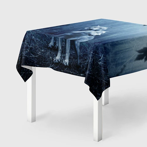 Скатерть для стола Волки в тёмном лесу / 3D-принт – фото 2