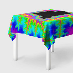 Скатерть для стола Фрактальная кислотная черная дыра - множество Манд, цвет: 3D-принт — фото 2