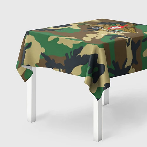 Скатерть для стола Камуфляж Войска связи / 3D-принт – фото 2