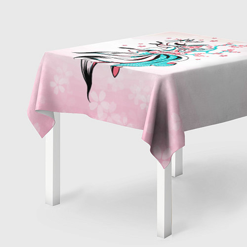 Скатерть для стола ЛИСА И САКУРА / 3D-принт – фото 2