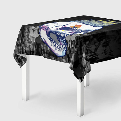 Скатерть для стола Череп с ирокезы / 3D-принт – фото 2