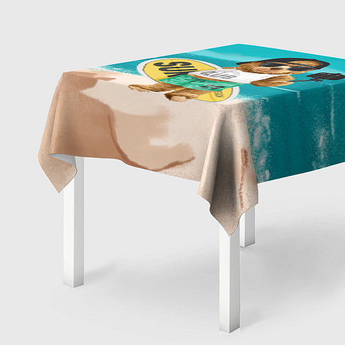 Скатерть для стола Медвежонок серфер / 3D-принт – фото 2