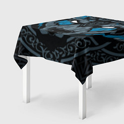 Скатерть для стола Дикий медведь с узорами славянский, цвет: 3D-принт — фото 2