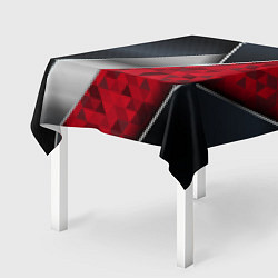 Скатерть для стола 3D BLACK AND RED METAL, цвет: 3D-принт — фото 2