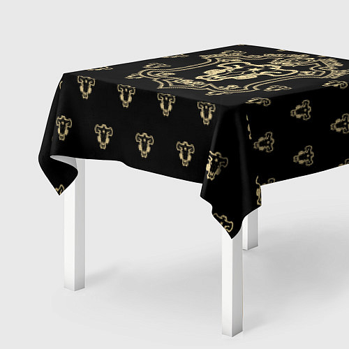 Скатерть для стола Черные быки Чёрный клевер / 3D-принт – фото 2