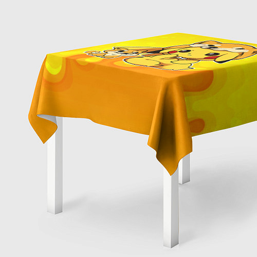 Скатерть для стола Пикачу и корги / 3D-принт – фото 2