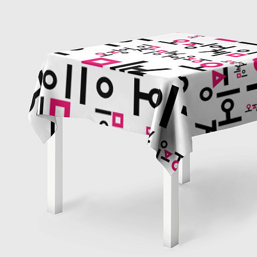 Скатерть для стола LOGO PATTERN SQUID GAME / 3D-принт – фото 2