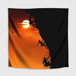 Скатерть для стола СКАЛОЛАЗЫ В ЗАКАТЕ, цвет: 3D-принт